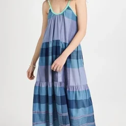 Abacaxi Tie-Strap Tiered Maxi Dress