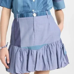 Abacaxi Bubble Hem Miniskirt