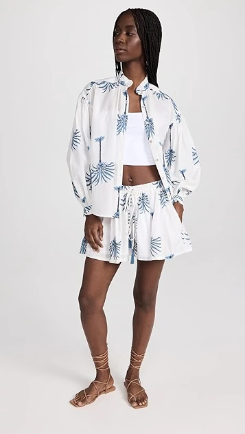 Alix Of Bohemia Christy Indigo Palm Shorts 6 Alix Of Bohemia Christy Indigo Palm Shorts - Image 4