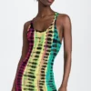 AGR Elastic Tie Dye Panelled Tank Dress -Deals Glitz Muse Store agrrr3001412785 1676921832590 2 0. UX357 QL90