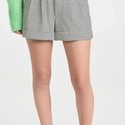 Alice + Olivia Conry Angled Tapered Cuff Shorts