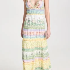 Alice + Olivia Karolina Paneled Halter Maxi Dress