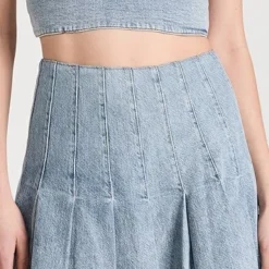 Alice + Olivia Carter Denim Skirt