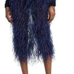 Aliette Ostrich Feather Midi Skirt -Deals Glitz Muse Store aliet300471d6a1 1670945235142 2 0. UX357 QL90