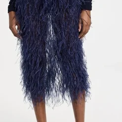 Aliette Ostrich Feather Midi Skirt -Deals Glitz Muse Store aliet300471d6a1 1670945235408 2 0. UX357 QL90