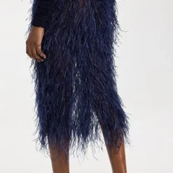 Aliette Ostrich Feather Midi Skirt -Deals Glitz Muse Store aliet300471d6a1 1670945235792 2 0. UX357 QL90