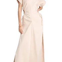 Andrea Iyamah Peta Cotton High Slit Dress -Deals Glitz Muse Store andri3006612158 1673455876406 2 0. UX357 QL90