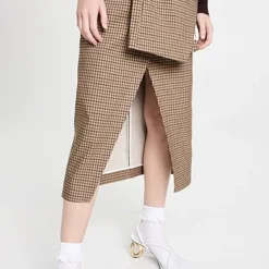 A.W.A.K.E. MODE Deconstructed Basque Detail Wrap Skirt