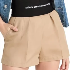 Alexander Wang Safari Shorts With Exposed Zipper And Logo Band -Deals Glitz Muse Store awang4374611307 1657925901870 2 0. UX357 QL90