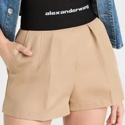 Alexander Wang Safari Shorts With Exposed Zipper And Logo Band -Deals Glitz Muse Store awang4374611307 1657925902084 2 0. UX357 QL90