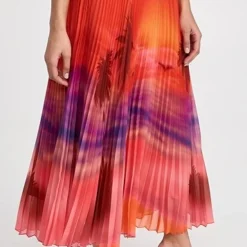 Brandon Maxwell Chiffon Pleated Tea Length Skirt With Lining -Deals Glitz Muse Store bmaxw301501eccc 1673976476653 2 0. UX357 QL90