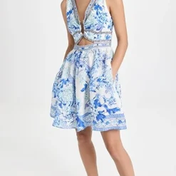 Camilla Short V Neck Cutout Dress