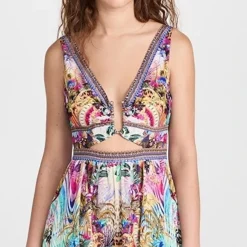 Camilla Short V Neck Cutout Dress -Deals Glitz Muse Store camla309071f624 1678990487365 2 0. UX357 QL90