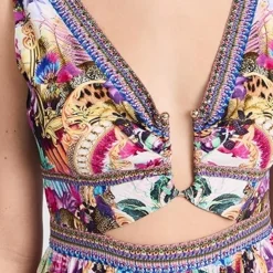 Camilla Short V Neck Cutout Dress -Deals Glitz Muse Store camla309071f624 1678990489143 2 0. UX357 QL90