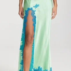 DANNIJO High Slit Applique Lacy Skirt