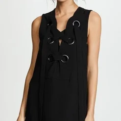 English Factory Lace Up Front Dress