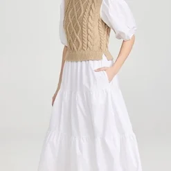 English Factory Mixed Media Cable Knit Down Midi Dress -Deals Glitz Muse Store efact3078214953 1673370171213 2 0. UX357 QL90