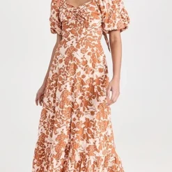 English Factory Floral Print Maxi Dress