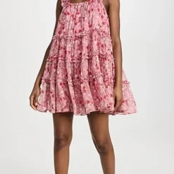 Endless Rose Floral Chiffon Flounce Mini Dress