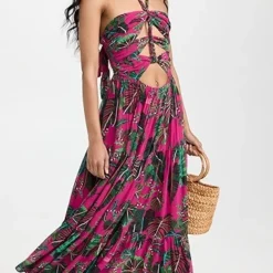 FARM Rio Leaves Pink Maxi Dress -Deals Glitz Muse Store farmr306121f5c5 1677536988137 2 0. UX357 QL90