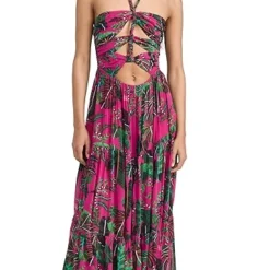 FARM Rio Leaves Pink Maxi Dress -Deals Glitz Muse Store farmr306121f5c5 1677536988156 2 0. UX357 QL90