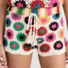 FARM Rio Multi Circles Crochet Shorts