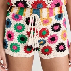 FARM Rio Multi Circles Crochet Shorts