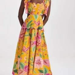 FARM Rio Macaw Bloom Yellow Dress -Deals Glitz Muse Store farmr306761fe40 1683225542355 2 0. UX357 QL90