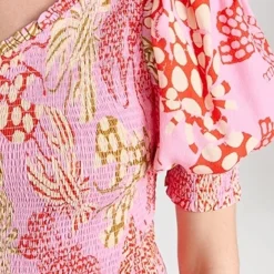 FARM Rio Mixed Lobsters Pink Midi Dress -Deals Glitz Muse Store farmr306841fe3c 1681930374426 2 0. UX357 QL90