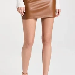 Good American Better Than Leather Miniskirt
