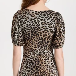 GANNI Leopard Printed Mesh Dress -Deals Glitz Muse Store ganni316631dae5 1653491508134 2 0. UX357 QL90