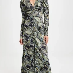 GANNI Crinkled Satin Maxi Dress -Deals Glitz Muse Store ganni316901e129 1666802169061 2 0. UX357 QL90