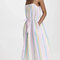 GANNI Stripe Cotton Maxi Strap Dress -Deals Glitz Muse Store ganni318411f41e 1678311748953 2 0. UX357 QL90