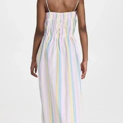 GANNI Stripe Cotton Maxi Strap Dress -Deals Glitz Muse Store ganni318411f41e 1678311749031 2 0. UX357 QL90