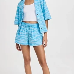 GANNI Printed Cotton Elasticated Shorts -Deals Glitz Muse Store ganni3192414e9b 1684178264493 2 0. UX357 QL90