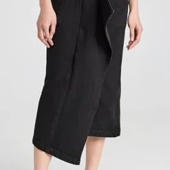 GOEN.J Asymmetric Draped Washed Denim Skirt -Deals Glitz Muse Store goenj302091071b 1683660645996 2 0. UX357 QL90