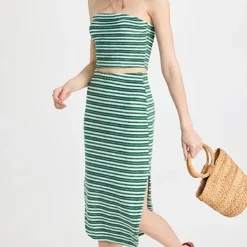 MONROW Stripe Terry Cloth Long Skirt -Deals Glitz Muse Store hrlow4143315b76 1678489091567 2 0. UX357 QL90