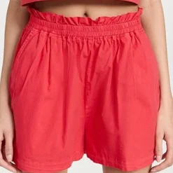 MONROW Poplin Paperbag Shorts