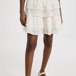 Innika Organdy Lace Layer Frill Miniskirt