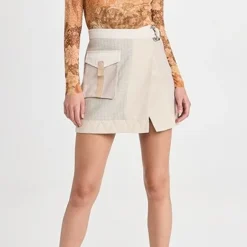 SIMKHAI Carmen Patchwork Twill Mini Wrap Skirt -Deals Glitz Muse Store jondb3098125535 1662473044134 2 0. UX357 QL90