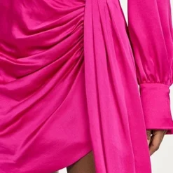 SIMKHAI Mae Classic Satin Draped Mini Skirt -Deals Glitz Muse Store jondb310101e77b 1665162454406 2 0. UX357 QL90