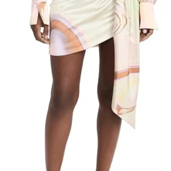 SIMKHAI Mae Marble Printed Satin Draped Mini Skirt -Deals Glitz Muse Store jondb310931f858 1676925626830 2 0. UX357 QL90