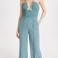 SIMKHAI Gala Plisse Cutout Jumpsuit
