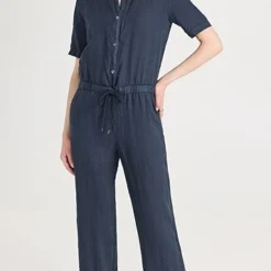 James Perse Collarless Rolled Sleeve Jumpsuit -Deals Glitz Muse Store jpers411631f695 1682607279278 2 0. UX357 QL90