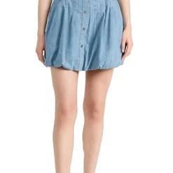 Jonathan Simkhai STANDARD Smyth Denim Shirting Bubble Hem Skirt -Deals Glitz Muse Store jstan301651f859 1682696520650 2 0. UX357 QL90