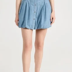 Jonathan Simkhai STANDARD Smyth Denim Shirting Bubble Hem Skirt -Deals Glitz Muse Store jstan301651f859 1682696520792 2 0. UX357 QL90