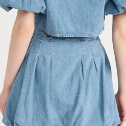 Jonathan Simkhai STANDARD Smyth Denim Shirting Bubble Hem Skirt -Deals Glitz Muse Store jstan301651f859 1682696521009 2 0. UX357 QL90