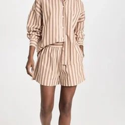 LMND Elastic Waist Stripe Shorts -Deals Glitz Muse Store lmndd300031f058 1672935463164 2 0. UX357 QL90