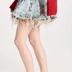 Molly Goddard Floral Printed Denim Flared Mini Skirt -Deals Glitz Muse Store mgodd3000627474 1668808926316 2 0. UX357 QL90