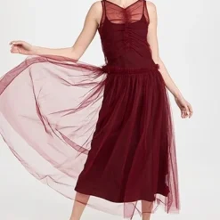 Molly Goddard Soft Tulle Gathered Panels Midi Dress -Deals Glitz Muse Store mgodd3002110701 1670260768711 2 0. UX357 QL90